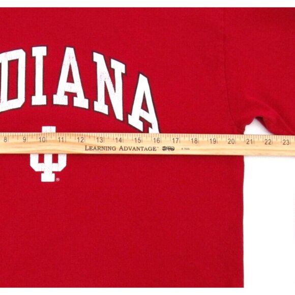 Vintage 90s Indiana Hoosiers Graphic Tee Men Large Red Long Sleeve Shirt USA - Picture 6 of 7